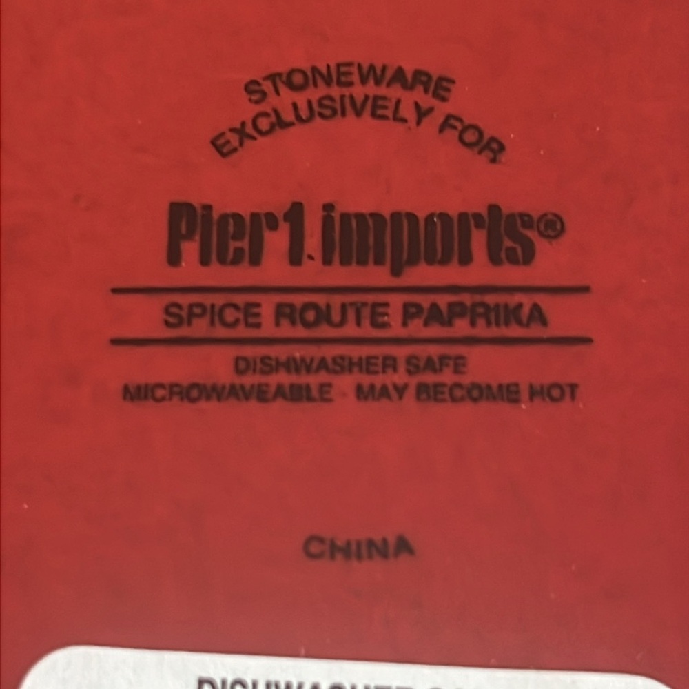 Pier 1 8.5" Salad Plates Spice Route Paprika NWT Retired Set of 2 - Picture 7 of 7
